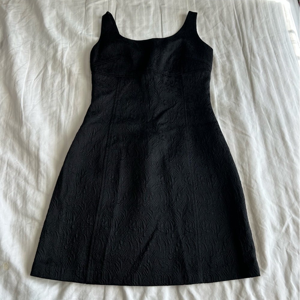 Georgiou Studio Black Jacquard Mini Dress - Picture 2 of 7